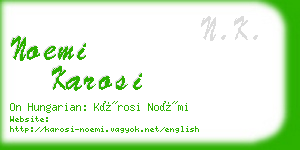 noemi karosi business card
